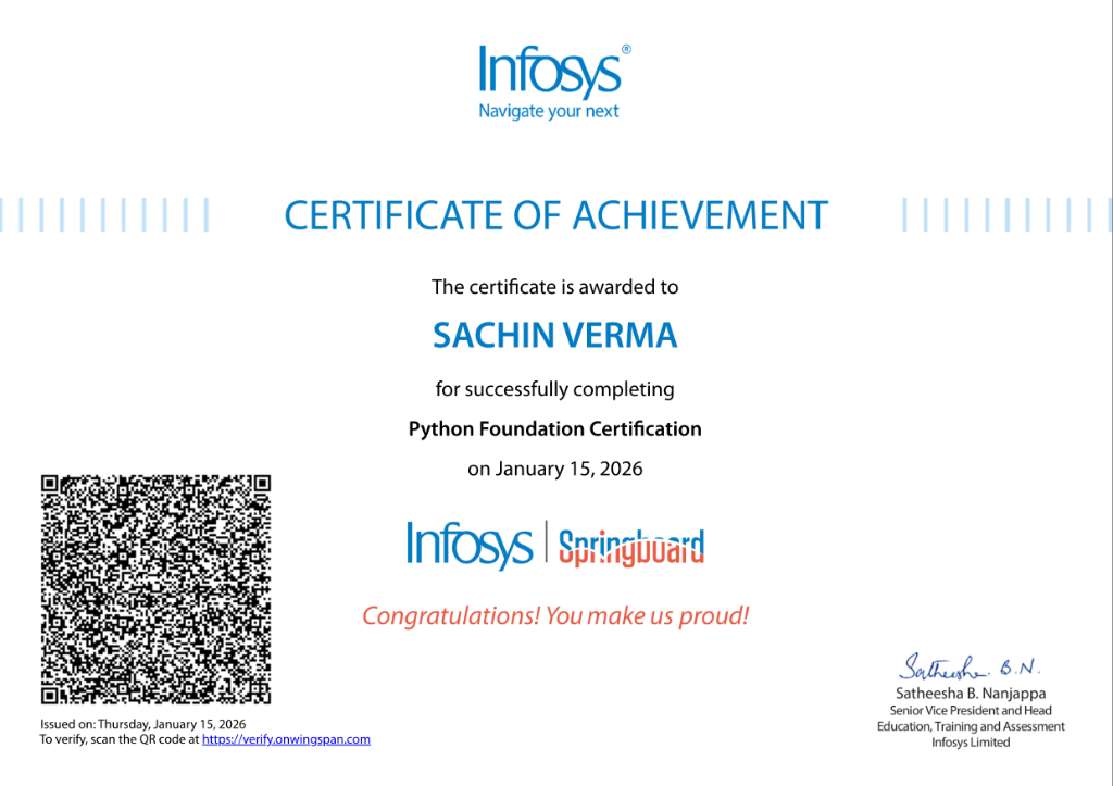 Python Foundation Certificate